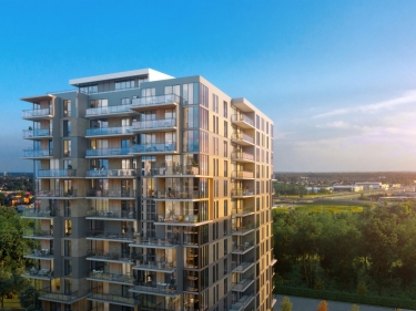 Market - New condos in Chomedey with model units currently building with elevator with outdoor parking near a train station with gym: 2 bedrooms, $400 001 - $500 000