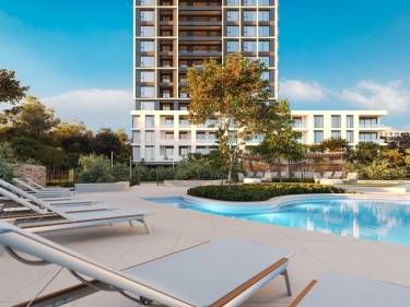 Evolo Nex - New condos in Ville-mard registering now with model units move-in ready with outdoor parking near a train station with pool: 4 bedrooms and more, $700 001 - $800 000