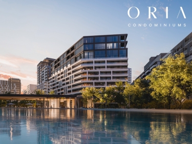 Oria Condominiums - New condos in Saint-Constant registering now with model units currently building with elevator with indoor parking near the metro: Studio/loft