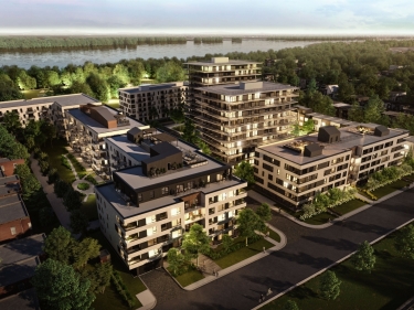 Les Cours Bellerive - New condos in Sainte-Brigitte-de-Laval with model units move-in ready with indoor parking: 1 bedroom