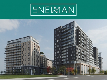 Le Newman - New condos in LaSalle registering now with model units with elevator with outdoor parking near a train station: 1 bedroom, > $1 000 001