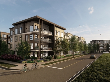 Le Novus - New condos in the city of Mercier registering now currently building with elevator with outdoor parking near a train station: 1 bedroom
