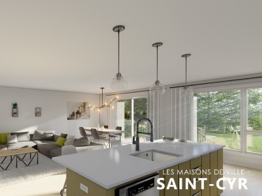 Saint Cyr Townhouses - New houses in Mercier registering now with model units currently building with elevator with outdoor parking near the metro near a train station with pool: 4 bedrooms and more