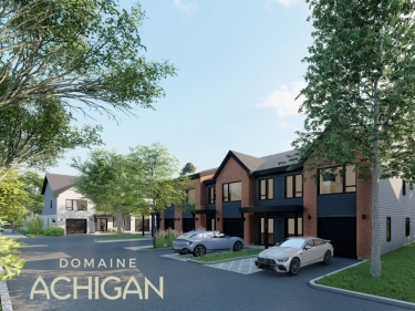 Domaine Achigan | Townhouses - New houses in Saint-Flix-de-Valois with model units currently building with elevator near the metro near a train station