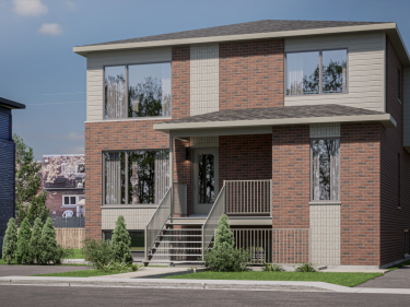 le brodeur - New houses in Boucherville with outdoor parking near a train station