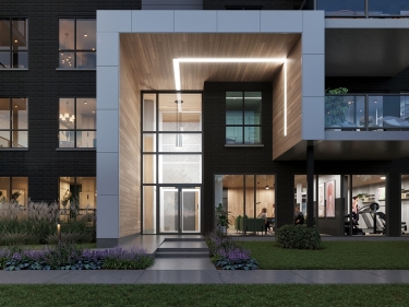 Faubourg Cousineau - Melius 2 - New condos in Granby with model units move-in ready currently building with elevator with indoor parking near a train station: 1 bedroom